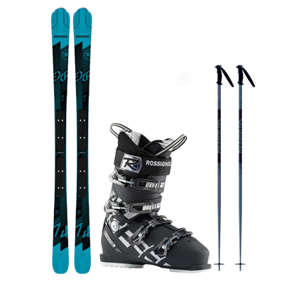 Lyže Rossignol Experience 74 xpress + xpress 10 GW +  Lyžiarky Rossignol Allspeed 80 + Palice Rossignol Tactic grey/blk